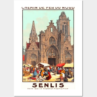 Senlis, France  - Vintage French Railway Travel Poster Posters and Art